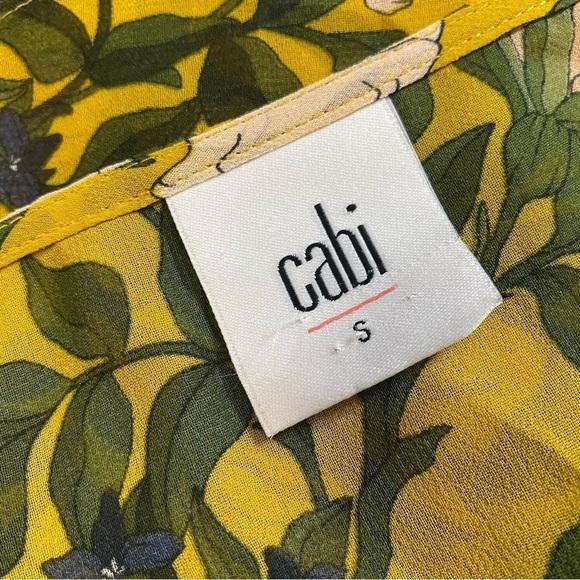 Cabi Spring Scene Floral Bell Sleeve Semi Sheer Blouse - Picture 5 of 8